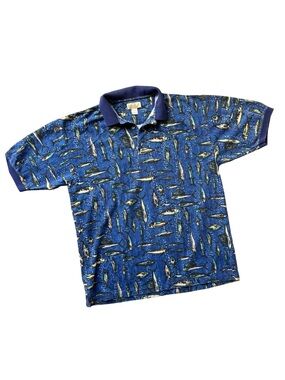 Vintage Kahala Shirt Men’s Fish Print Polo
